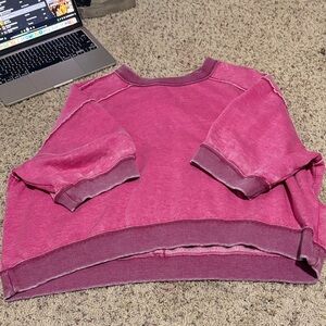 We The Free Fuchsia short sleeve Sweatshirt